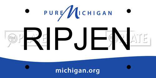 RIPJEN Michigan License Plate