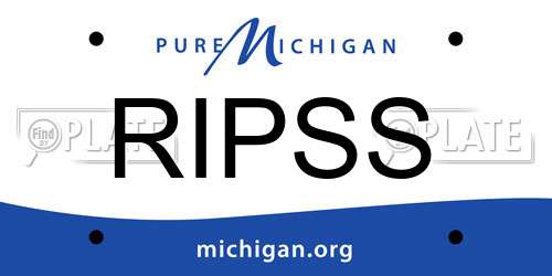 RIPSS Michigan License Plate