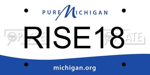 RISE18 Michigan License Plate