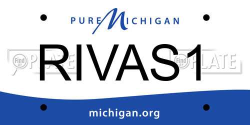 RIVAS1 Michigan License Plate