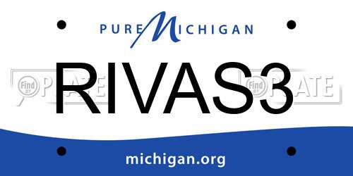 RIVAS3 Michigan License Plate