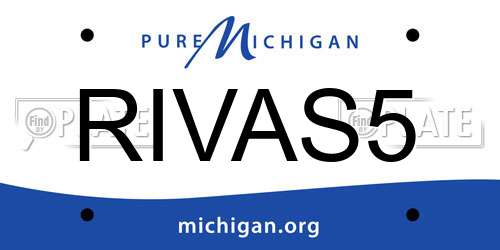 RIVAS5 Michigan License Plate
