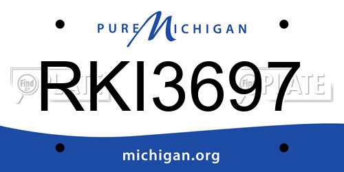 RKI3697 Michigan License Plate