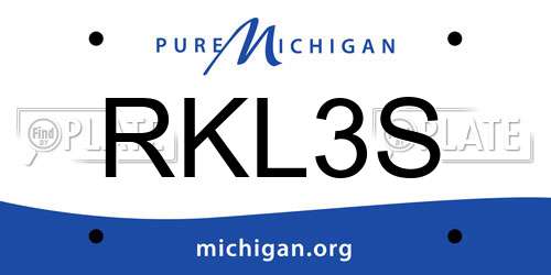 RKL3S Michigan License Plate