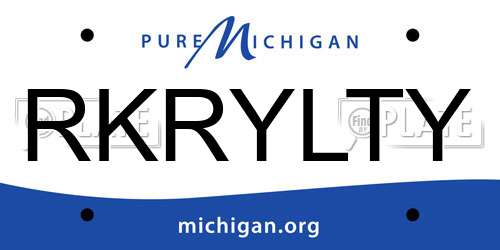 RKRYLTY Michigan License Plate