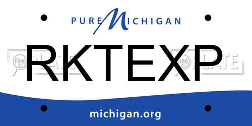 RKTEXP Michigan License Plate