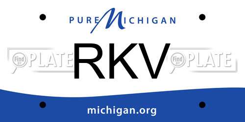 RKV Michigan License Plate