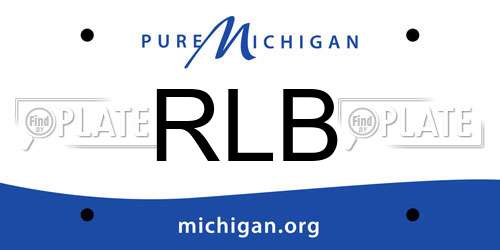 RLB Michigan License Plate