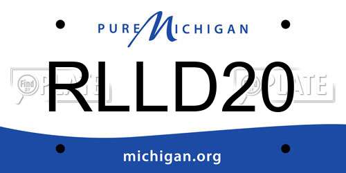 RLLD20 Michigan License Plate
