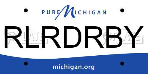 RLRDRBY Michigan License Plate