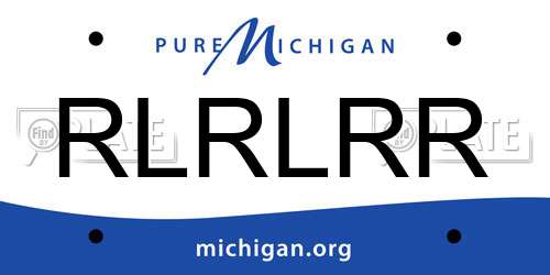 RLRLRR Michigan License Plate