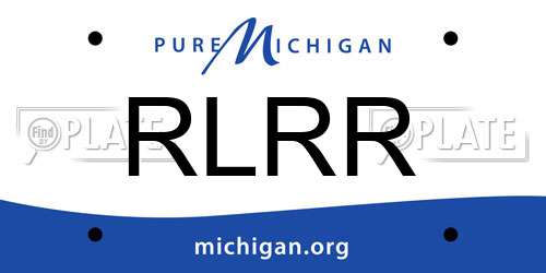 RLRR Michigan License Plate