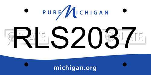 RLS2037 Michigan License Plate