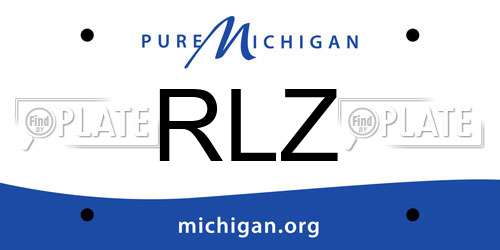 RLZ Michigan License Plate