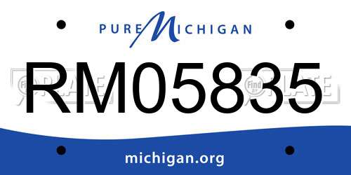 RM05835 Michigan License Plate