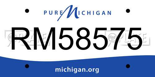 RM58575 Michigan License Plate