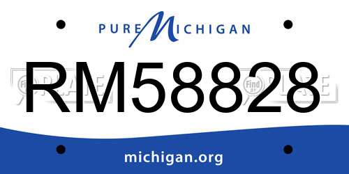 RM58828 Michigan License Plate