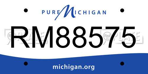 RM88575 Michigan License Plate