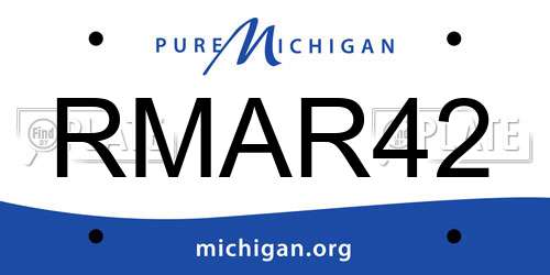 RMAR42 Michigan License Plate