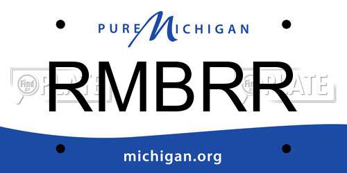 RMBRR Michigan License Plate