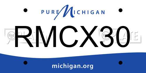 RMCX30 Michigan License Plate
