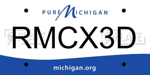 RMCX3D Michigan License Plate