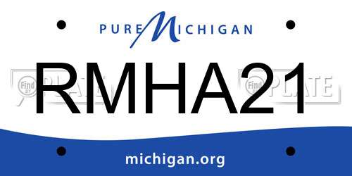 RMHA21 Michigan License Plate