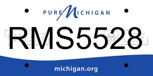 RMS5528 Michigan License Plate