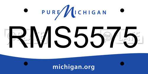 RMS5575 Michigan License Plate