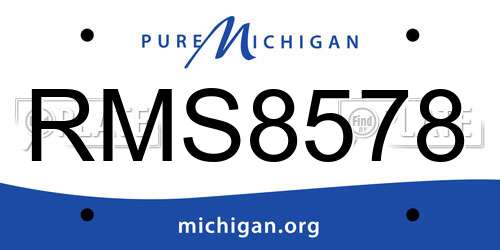 RMS8578 Michigan License Plate
