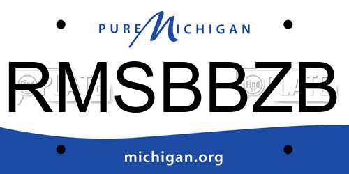 RMSBBZB Michigan License Plate