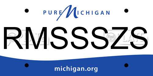 RMSSSZS Michigan License Plate