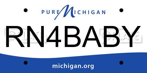 RN4BABY Michigan License Plate
