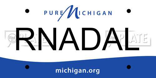 RNADAL Michigan License Plate