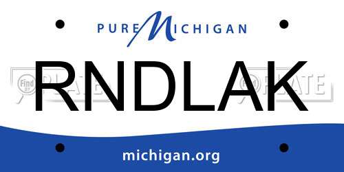 RNDLAK Michigan License Plate