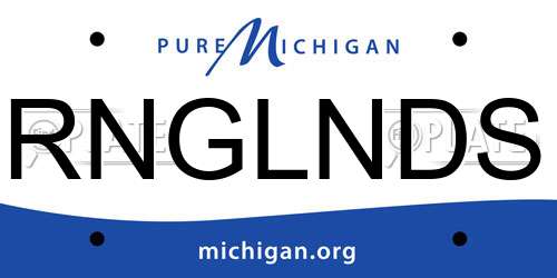 RNGLNDS Michigan License Plate