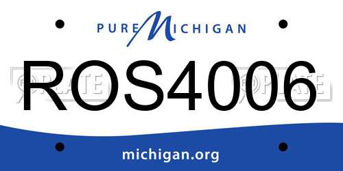 ROS4006 Michigan License Plate