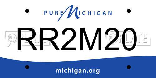 RR2M20 Michigan License Plate