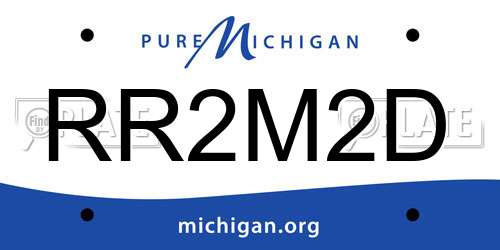 RR2M2D Michigan License Plate