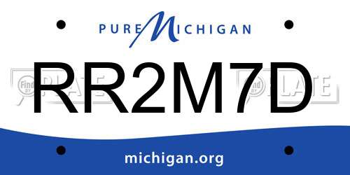 RR2M7D Michigan License Plate
