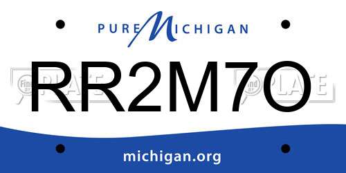 RR2M7O Michigan License Plate