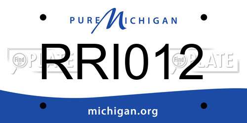 RRI012 Michigan License Plate