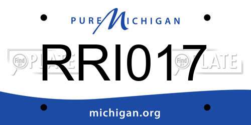 RRI017 Michigan License Plate