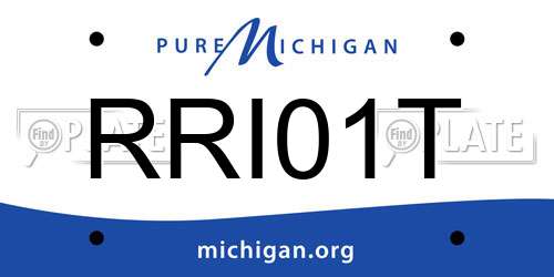 RRI01T Michigan License Plate