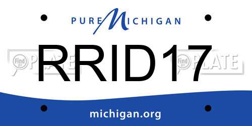RRID17 Michigan License Plate