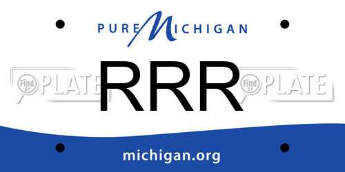 RRR Michigan License Plate