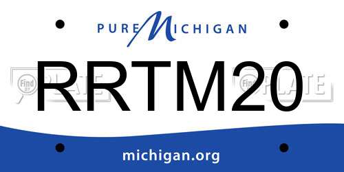 RRTM20 Michigan License Plate