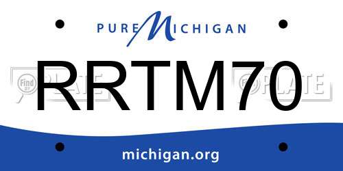 RRTM70 Michigan License Plate