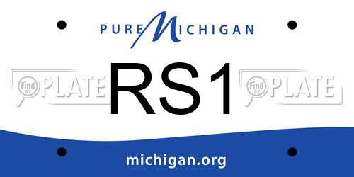 RS1 Michigan License Plate
