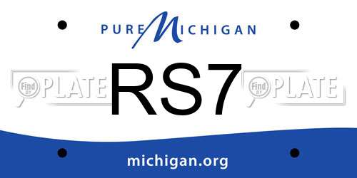 RS7 Michigan License Plate